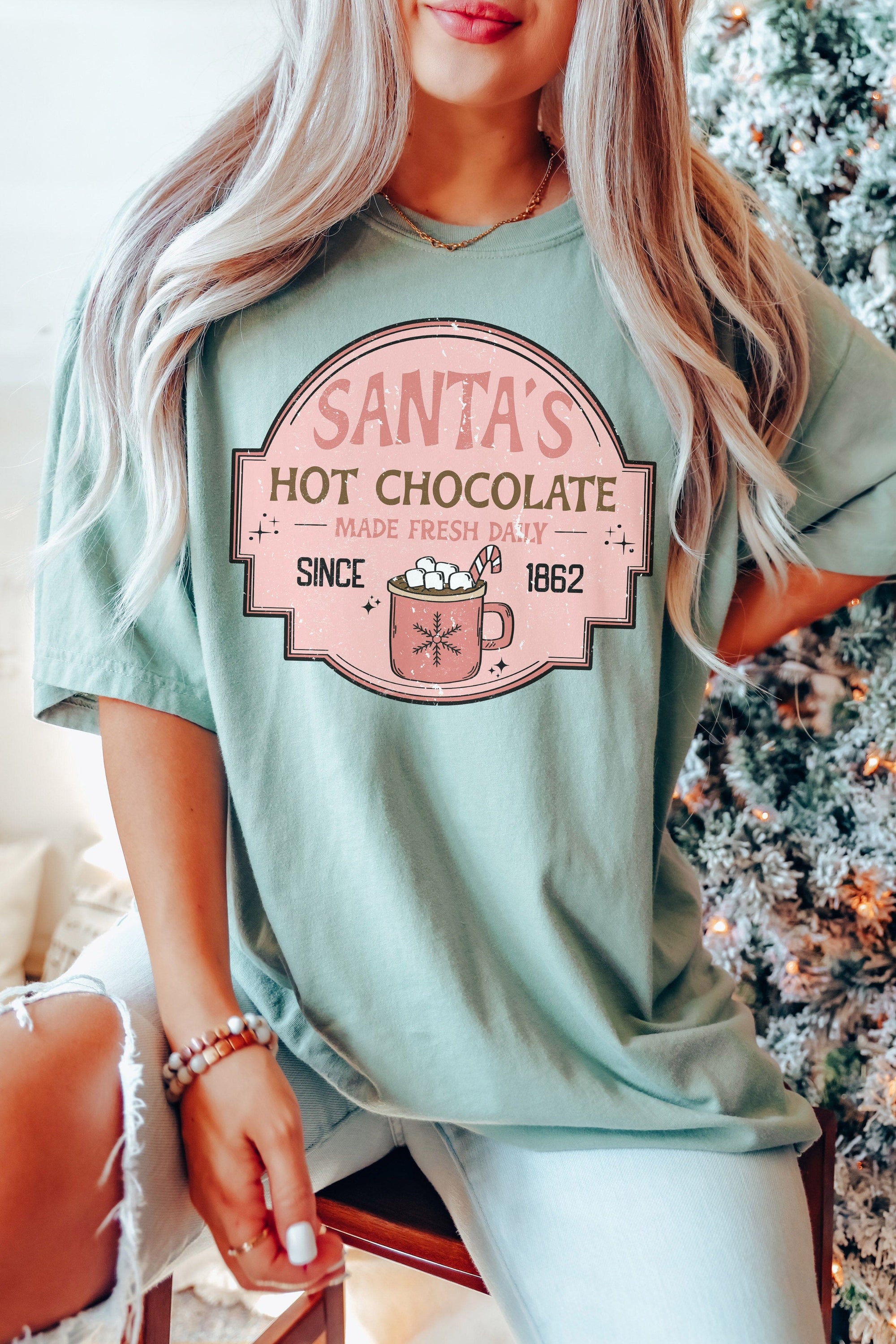 Santa's Hot Chocolate Christmas T-Shirt