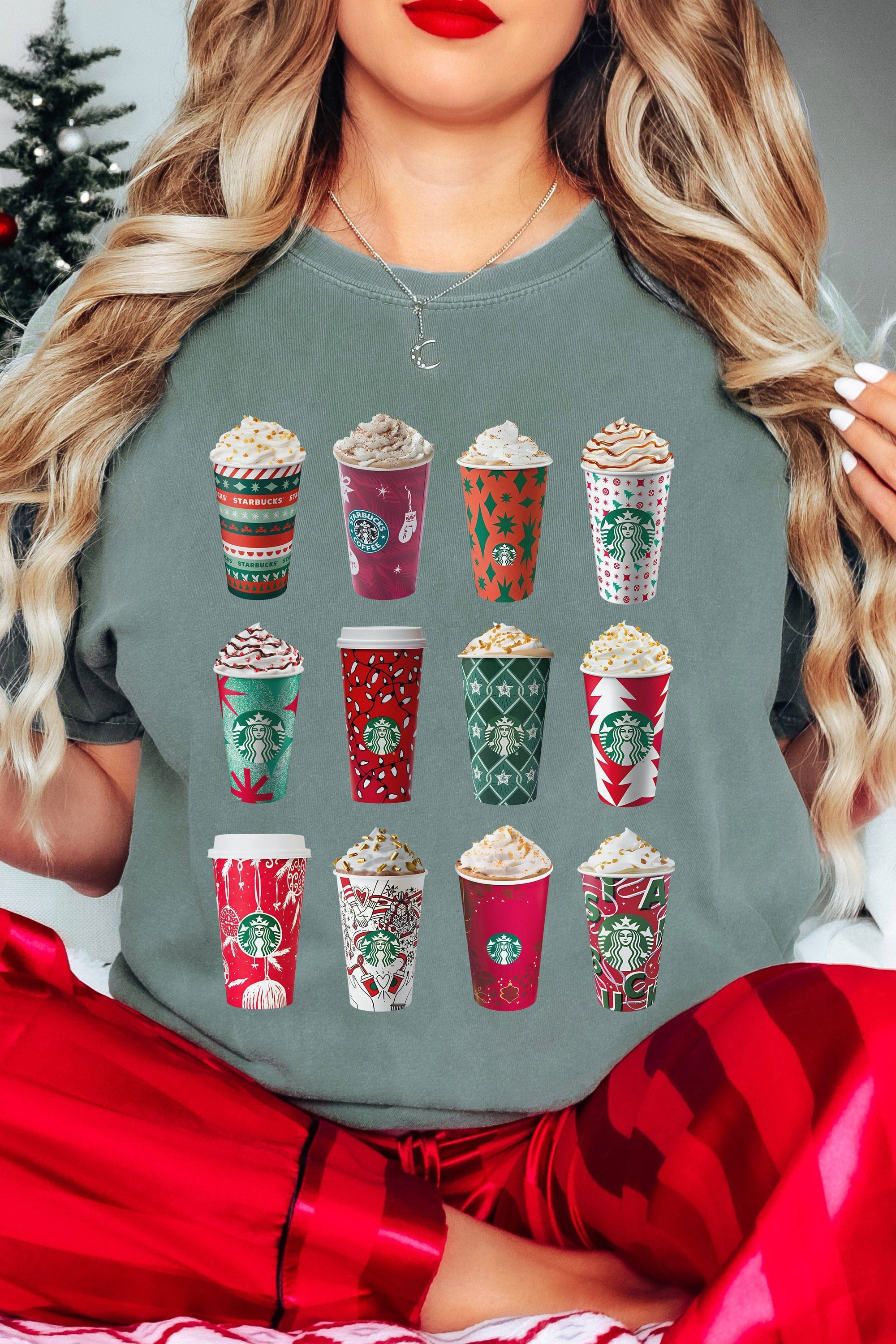 Coffee Cups Christmas Designs T-Shirt