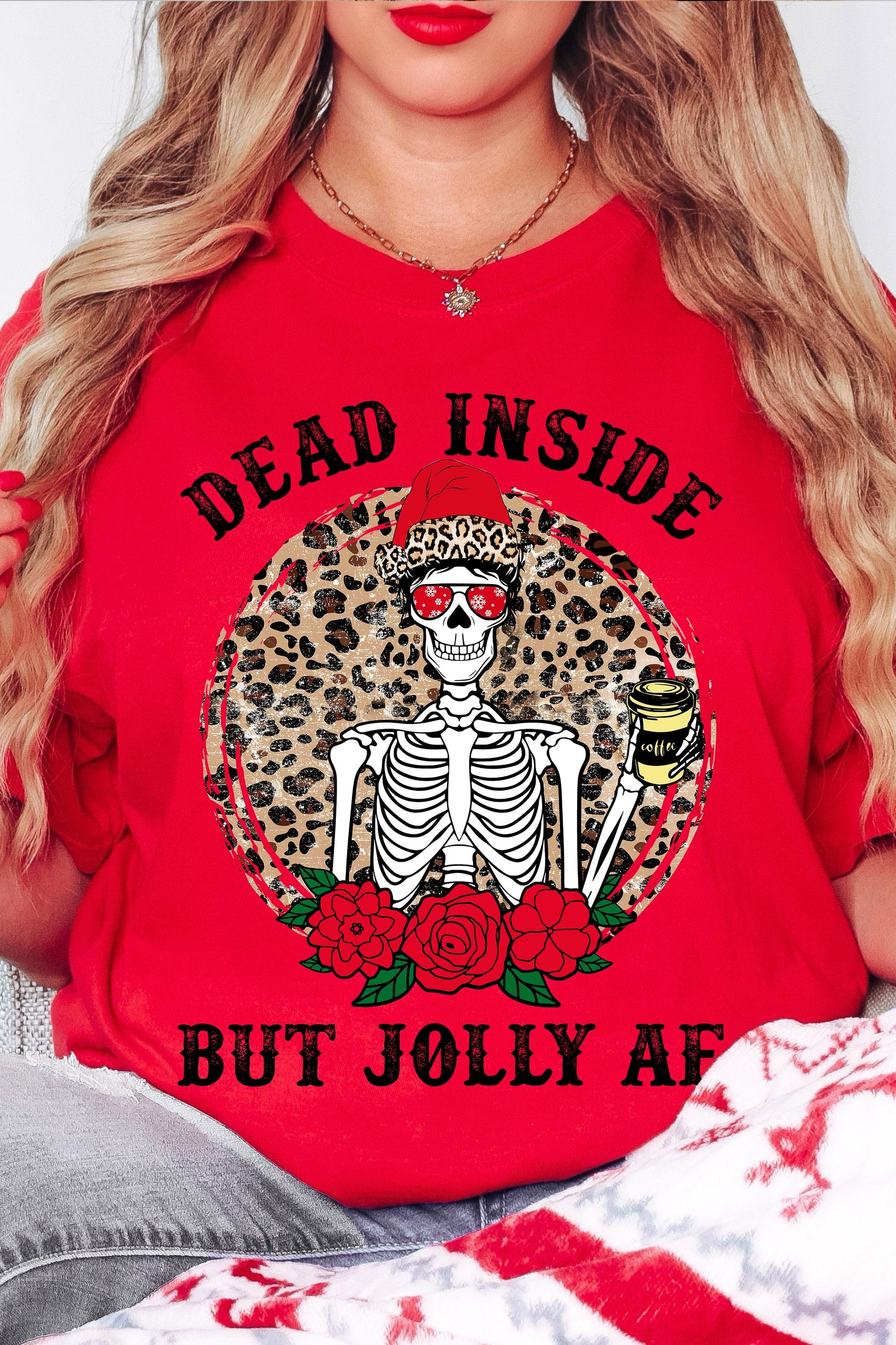 Dead Inside But Jolly AF Christmas T-Shirt