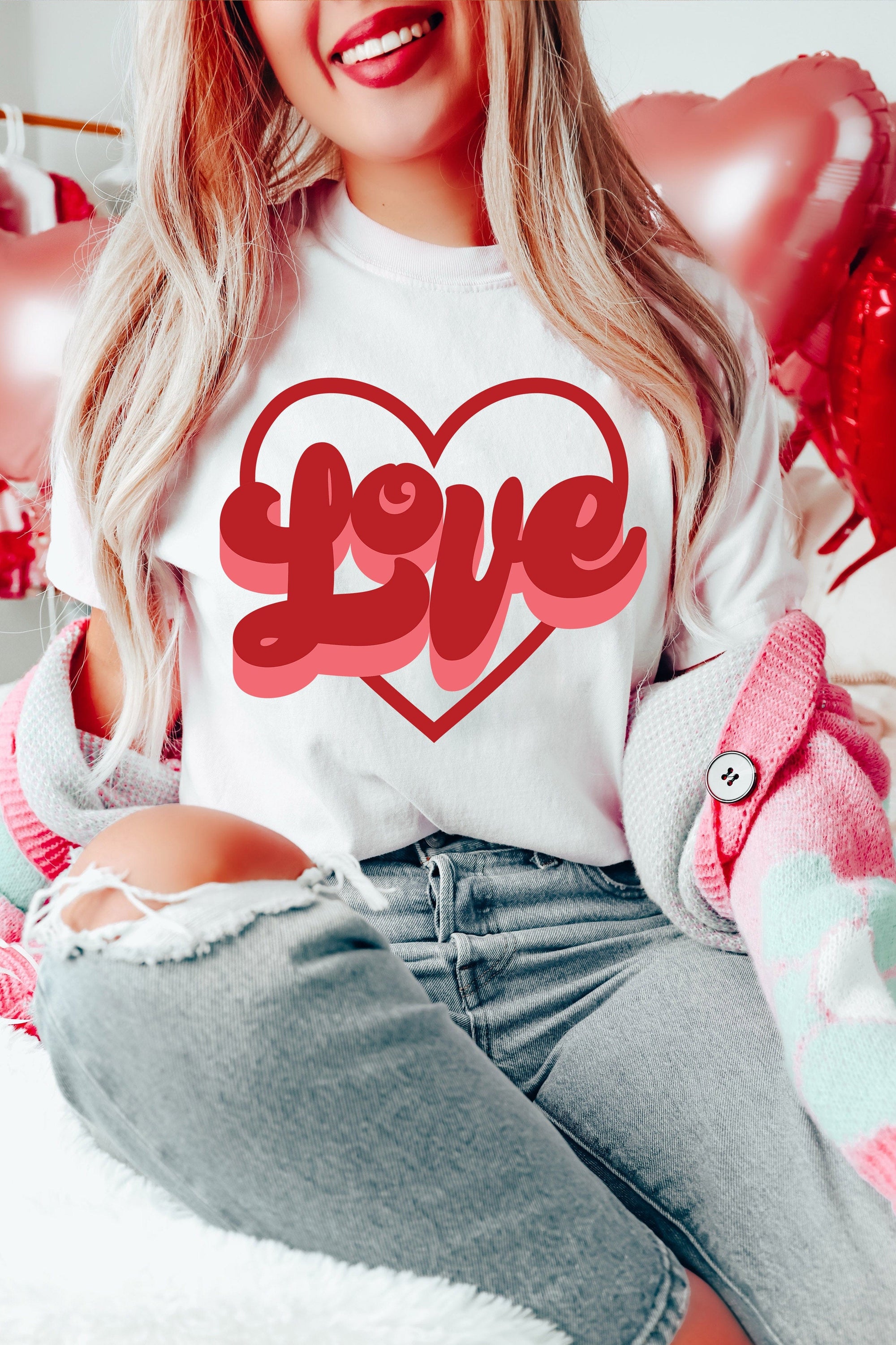 Love Heart Retro T-Shirt