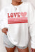 Retro Love Heart Fleece Lined Sweatshirt