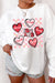 You Are Affirmation Hearts Fleece Lined Sweatshirt