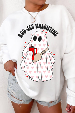 Boo-Jee Valentine Fleece Lined Sweatshirt